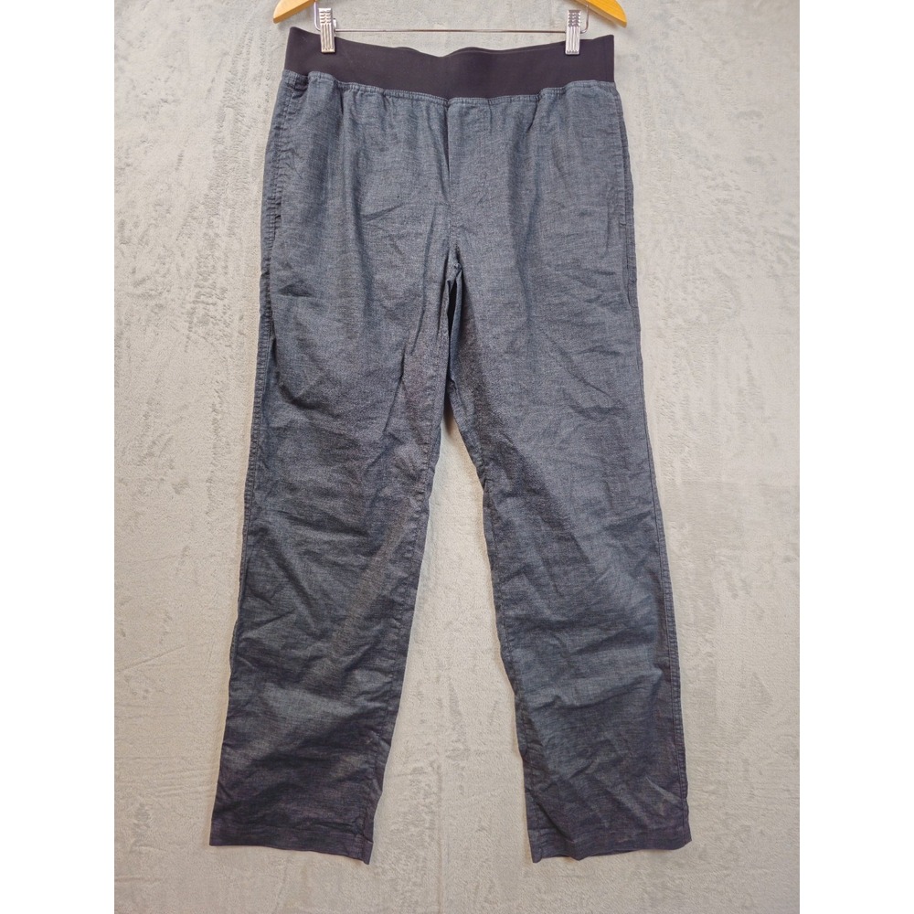 PrAna Dark Gray Drawstring Pull-on Straight Leg Outdoor Pocket Pant Women Medium